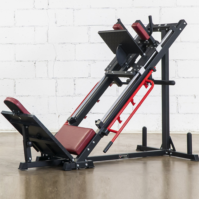 leg squat and hack squat machine with multi exercise position
